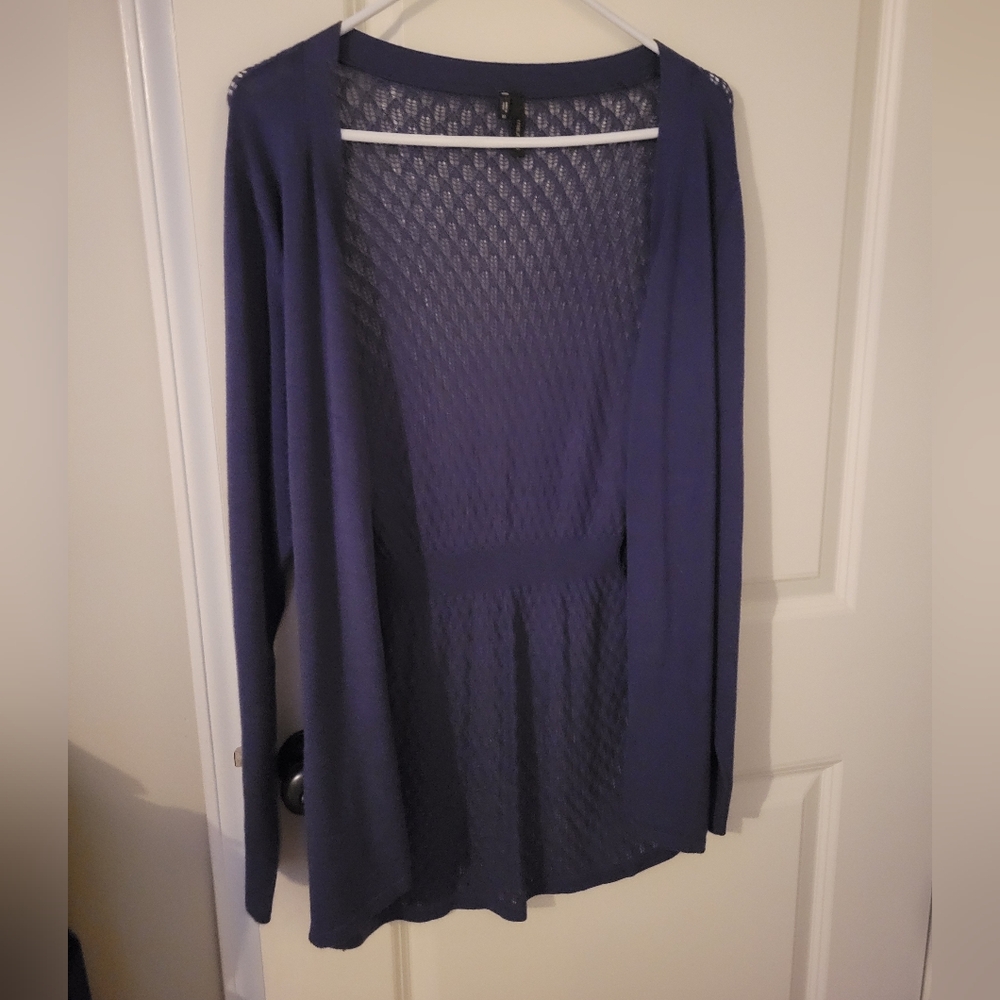 Navy BLUE Open Front Cardigan